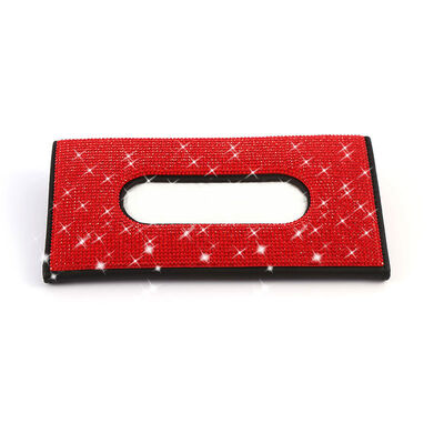 Van het de Autovizier van het diamantpu Leer van de het Weefseldoos het Servethouder voor Auto