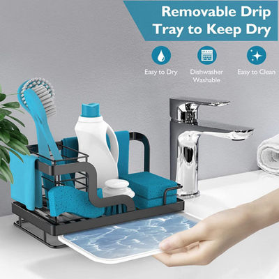 De Organisator Stainless Steel van de gootsteentheebus met Verwijderbare Afvoerkanaalpan voor Spons