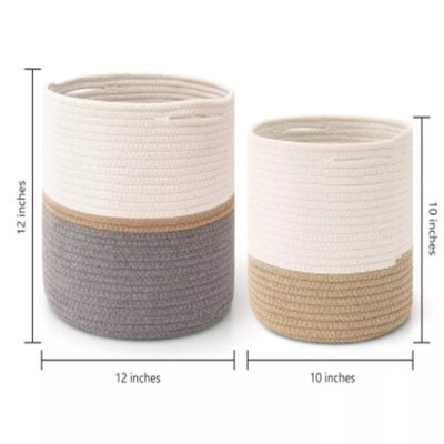 van de katoenen geweven mand 10 kabelinstallatie mand " 12“ de Vloer Binnenplanters van de Bloempot voor Huisdecor