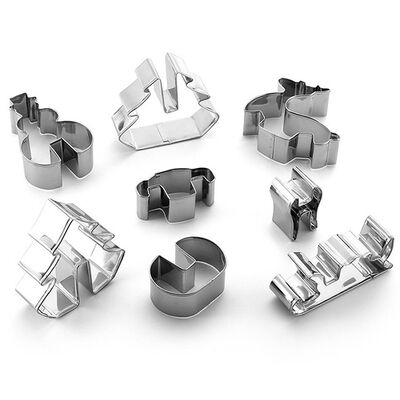 DIY-van het de Reekskoekje van Roestvrij staalkerstmis van het de Snijders 3D Koekje de Vormreeks