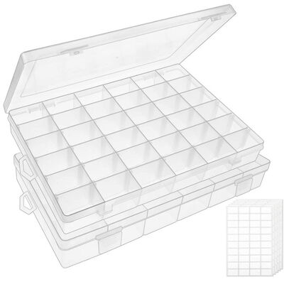 36 Netten ontruimen de Plastic Juwelen van Organisatorbox for storage