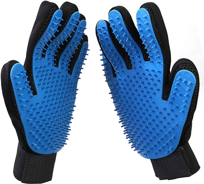 Het Huisdierenmassage Deshedding van siliconecat dog grooming gloves for