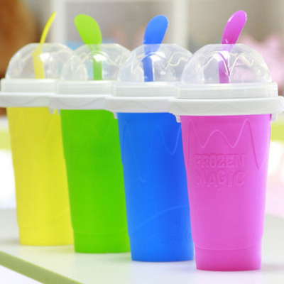 350ml Kop van de silicone Slushy Maker met Deksel en Stro
