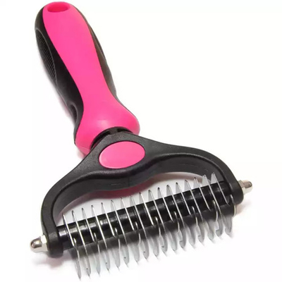 Van de de Kamborstel van Cat Dog Pet Shedding Dematting Deshedding Lang het Handvatroestvrij staal