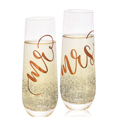 9 oz Plastic Champagne Glasses Clear Plastic Unbreakable