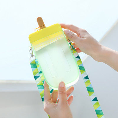 300ml plastic Leuke Waterfles Veelkleurig met Stro