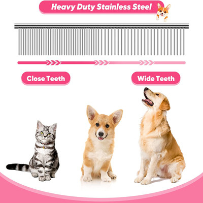 6 in 1 Roestvrij staalhond het Verzorgen Schaar Kit With Safety Round Tips