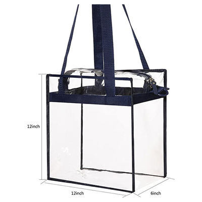 Plastic Transparant Tote Bag With Zipper Closure