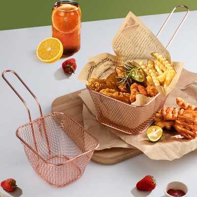 Roestvrijstalen fritesmand met lang handvat Keukenaccessoires