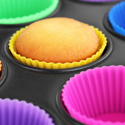 Non Stick Cakevormen Siliconen Cupcake Liners Herbruikbaar