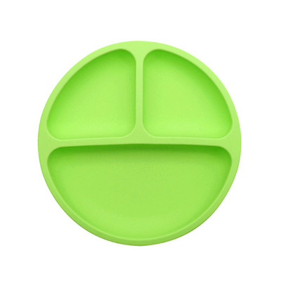 Food Grade Multicolor Baby Siliconen Borden Met Zuigkracht En Deksels
