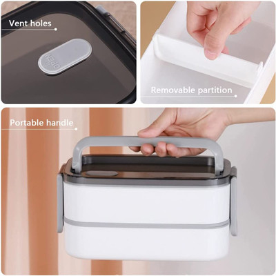 Veelkleurige Bento Box voor volwassenen met grote capaciteit voor de lunch