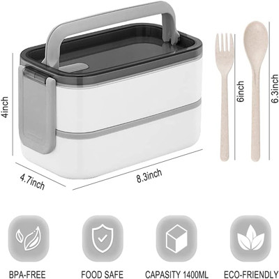 Veelkleurige Bento Box voor volwassenen met grote capaciteit voor de lunch