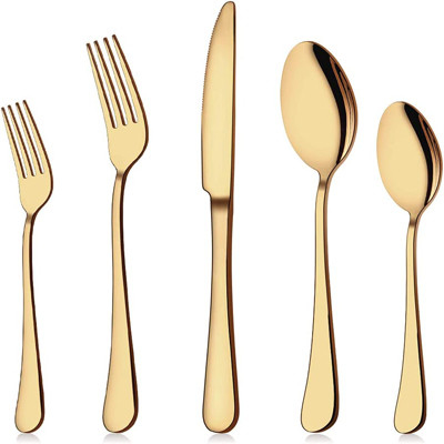 Bestek Keukengerei Goud Zilverwerk Set RVS