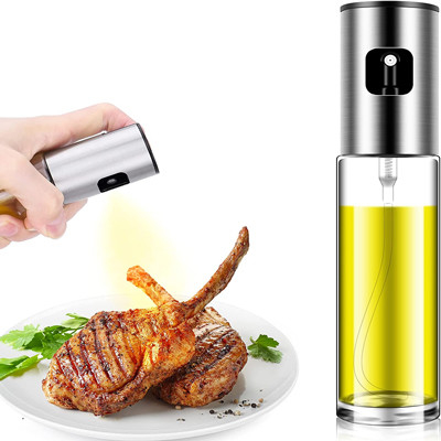 Sliver 100 ml olijfoliespuit met roestvrijstalen dop