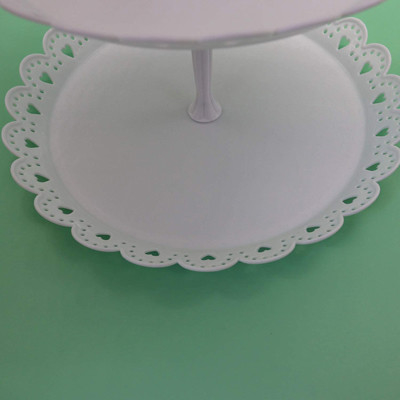 Plastic Witte 2 3 van het de Tribunefruit van Rijcupcake de Plaatcakes voor Huwelijk