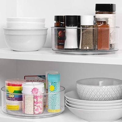 De ronde Plastic Duidelijke Roterende Organisator For Kitchen van de Draaischijfopslag