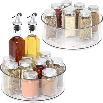 De ronde Plastic Duidelijke Roterende Organisator For Kitchen van de Draaischijfopslag