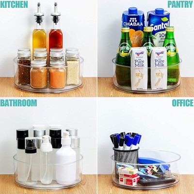 De ronde Plastic Duidelijke Roterende Organisator For Kitchen van de Draaischijfopslag