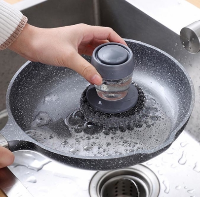 De Wolgaszuiveraars van roestvrij staalsponsen met Zeepautomaat