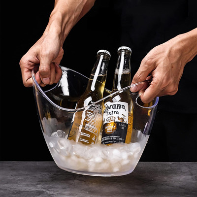De plastic Ovale Drank van de Opslagpartij de Emmers van het 5 Literijs voor Bierfles