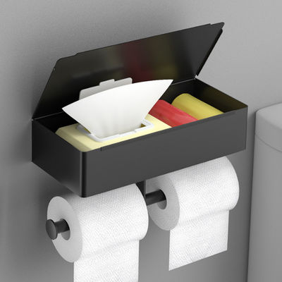 De muur Opgezette Houder van het Roestvrij staaltoiletpapier voor Badkamers