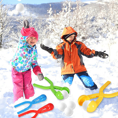 Veelkleurige Plastic van de de Sneeuwbal van de Sneeuwbalmaker het Speelgoedspelen met Handvat