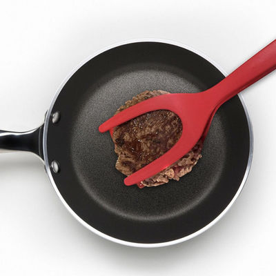 Fried Egg Double Spatula Bread-Barbecue 2 in 1 Greep Flip Tongs Pp Material