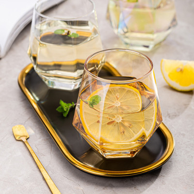 Stemless Wijnglas Transparant Crystal Diamond Shape Wine Glass Cups