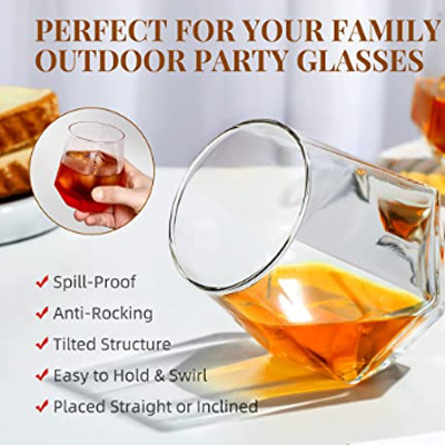 Stemless Wijnglas Transparant Crystal Diamond Shape Wine Glass Cups