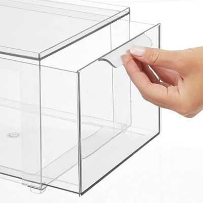 Multifunctionele Make-up Stapelbare Duidelijke Plastic Organisator Drawers With Lid