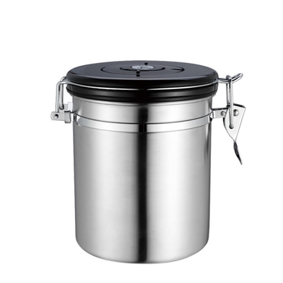 500g Bus van roestvrij staal de Essentiële Barista Tools Coffee Airtight met de Klep en de Lepel van Co2