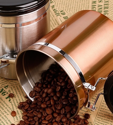 500g Bus van roestvrij staal de Essentiële Barista Tools Coffee Airtight met de Klep en de Lepel van Co2