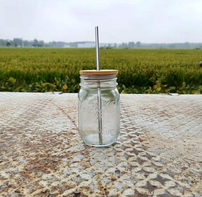 500ml de bellenthee vormt Opnieuw te gebruiken Brede Mason Mouth Smoothie Cups Mason-Kruik het Drinken Glazenkoppen tot een kom