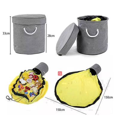 Aangepast van de het Huishoudenopslag van Kinderen de Containerspel Mat Drawstring Toy Storage Bag