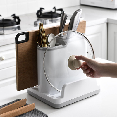 Het het plastic Multifunctionele Mes van het Keukenvaatwerk en Rek van de Lepelopslag