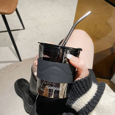 Het Glasdouane van ISO14001 500ML Eenvoudige het Drinken Koppenmok voor Cappuccinokoffie