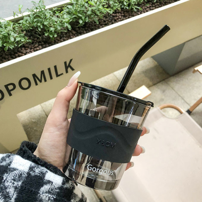 Het Glasdouane van ISO14001 500ML Eenvoudige het Drinken Koppenmok voor Cappuccinokoffie