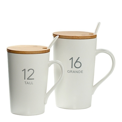 Ceramische Douane het Drinken Koppen met Mokken van de Lepel de Witte 6oz Sublimatie