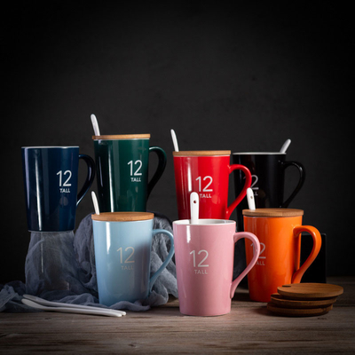 Ceramische Douane het Drinken Koppen met Mokken van de Lepel de Witte 6oz Sublimatie