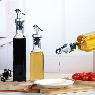 van het Glasolive oil dispenser bottles clear van 250ml 500ml de Azijnolie- en azijnstelletje met Pourers-Olie