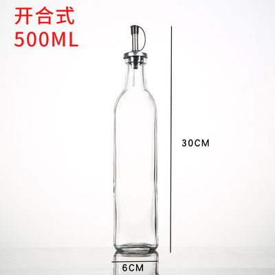 van het Glasolive oil dispenser bottles clear van 250ml 500ml de Azijnolie- en azijnstelletje met Pourers-Olie