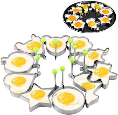 Van de de Pannekoekvorm van roestvrij staalfried egg rings egg shaper de Vormmaker met Handvat