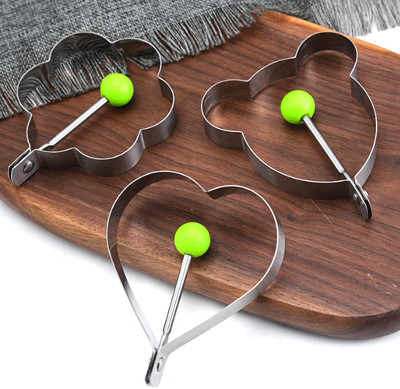 Van de de Pannekoekvorm van roestvrij staalfried egg rings egg shaper de Vormmaker met Handvat