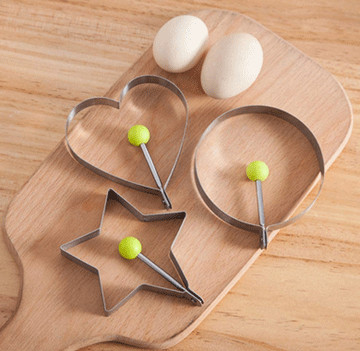 Van de de Pannekoekvorm van roestvrij staalfried egg rings egg shaper de Vormmaker met Handvat