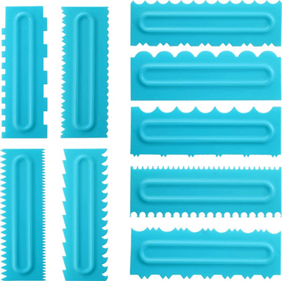 Cakeschrapers Geplaatst het Plastic Poetsmiddel van de Zaagtandschraper het Boterhulpmiddel van de Roomcake DIY