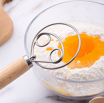 Het deeg zwaait met Roestvrij staalring &amp; Houten zwaai voor het Hulpmiddel van het Broodbaksel