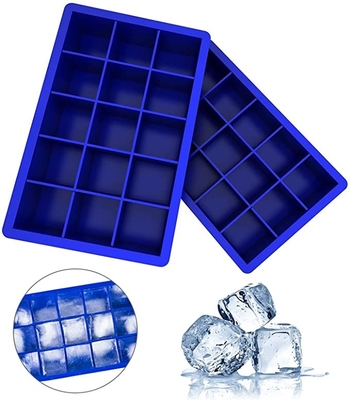 Rechthoek 15 het Ijsblokje Tray Easy Release Ice Cube Tray Kitchen Tools van het Gatensilicone