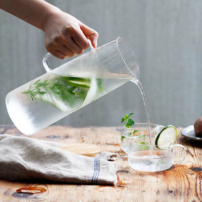1L transparante Glas Hittebestendige Drank Juice Cold Kettle Kitchen Tools