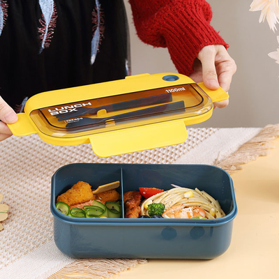 de Rechthoekpp Eco Vriendschappelijke Bento Box Airtight Lunch Box Brandkast van 1L 2L 3L voor Microgolf